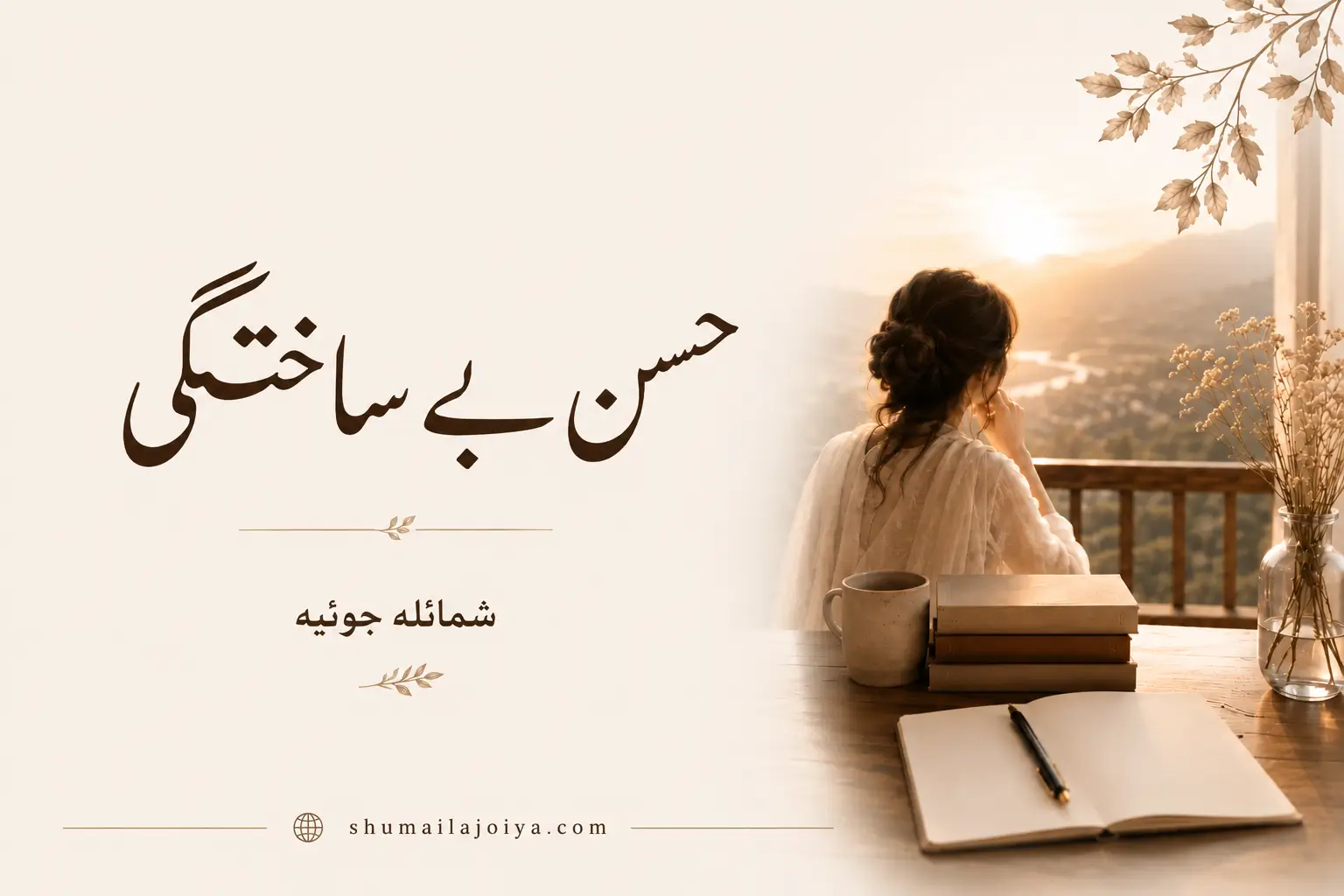 حسنِ بے ساختگی — شمائلہ جوئیہ کا اردو مضمون، جو خود شناسی، سادگی، باطنی سکون اور فطری حسن کے موضوعات کی نمائندگی کرتا ہے