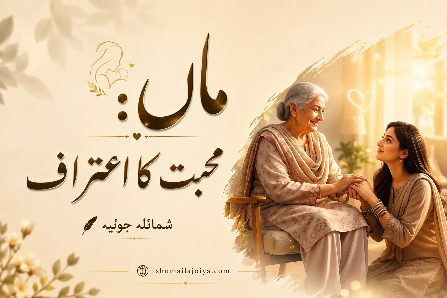 ماں: محبت کا اعتراف — شمائلہ جوئیہ کا اردو مضمون، جو ماں کی محبت، شفقت، قربانی اور خاندانی رشتوں کی خوبصورتی کی عکاسی کرتا ہے۔