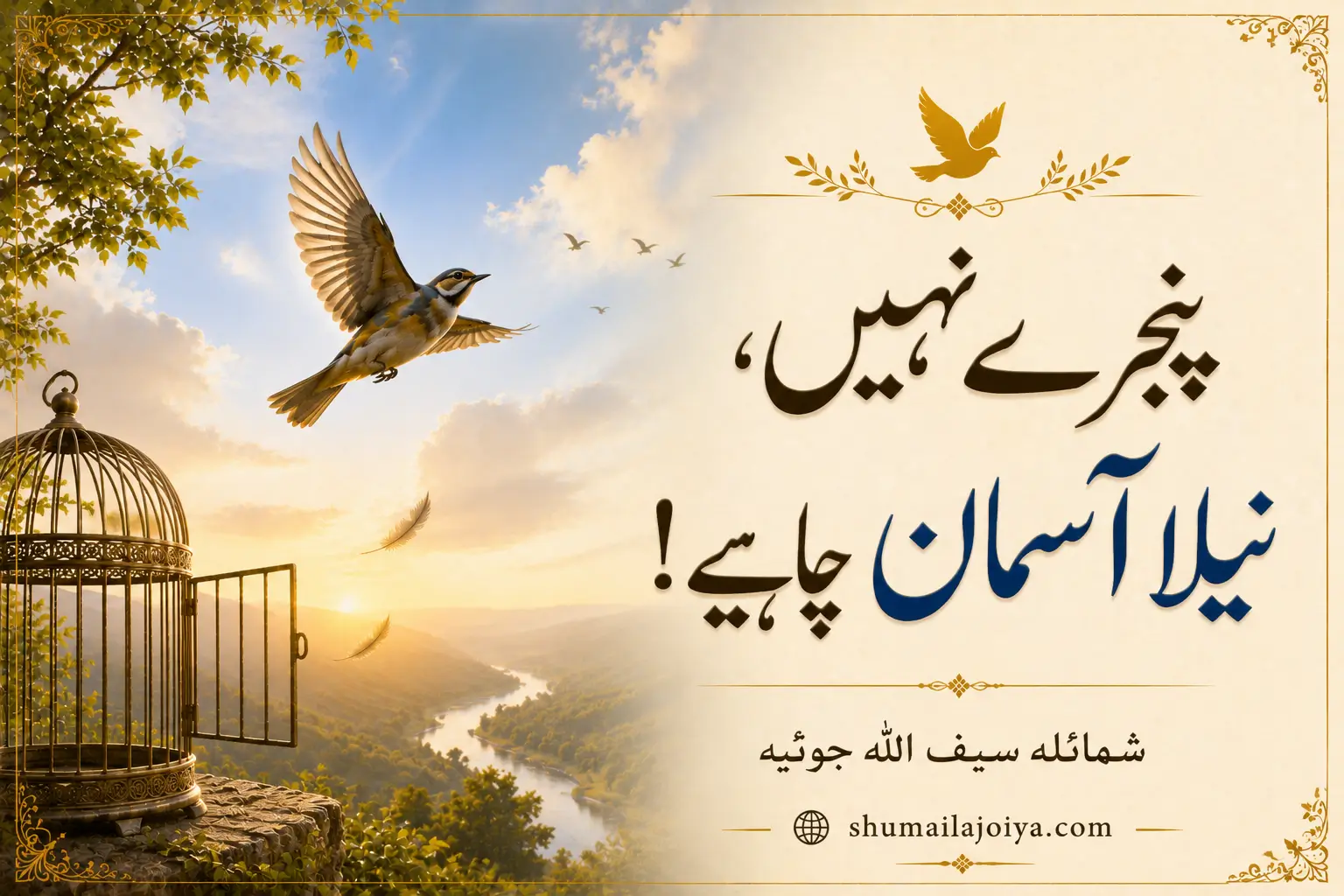 پنجرے نہیں، نیلا آسمان چاہیے